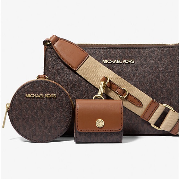 Michael Kors Jet Set Logo Crossbody Bag with Case for Apple Airpods Pro® - Picture 4 of 5